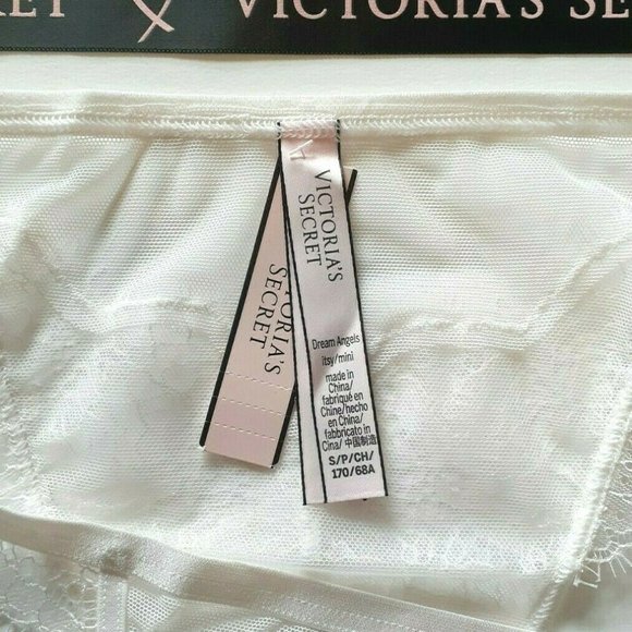 Victorias Secret Floral Motif BEAD White ITSY Mesh - Picture 8 of 9